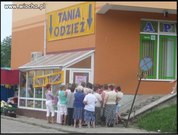 Tania odzież, nowy towar