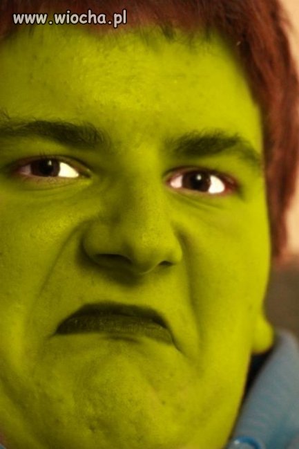 Człowiek Shrek...