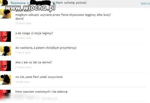 Ja mam na sprzedaż stare gacie i trampki 
