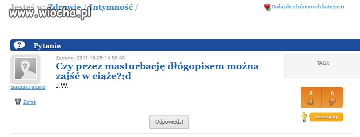 Masturbacja 'dłógopisem'