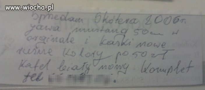 ''Sprzedam Skótera''