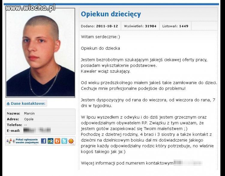 Opiekunka do dziecka