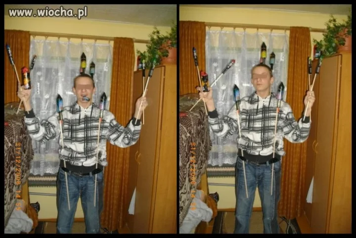 Dać dziecku petardy. 