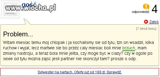 Ciąża pozamaciczna w jelitach?