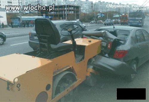 Kierowca walca drogowego zeznaje: