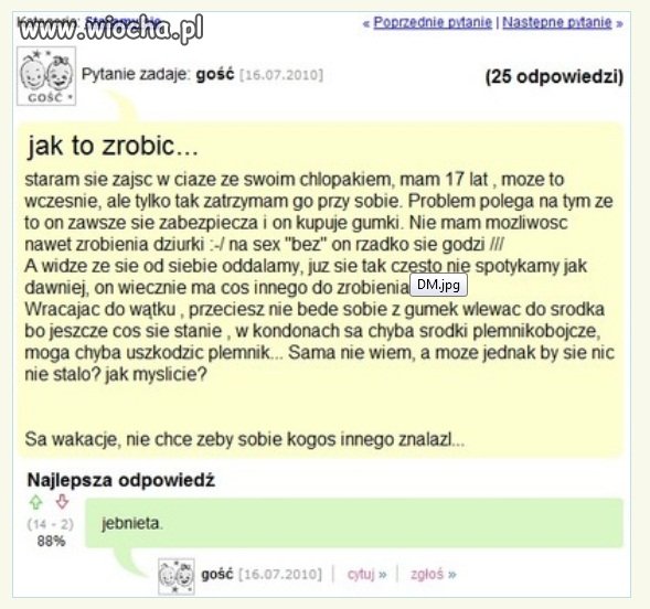 Musiałaby sobie wlać