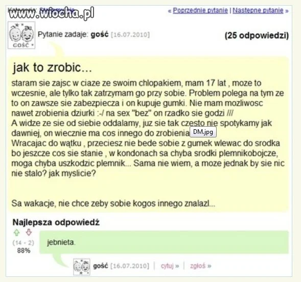 Musiałaby sobie wlać