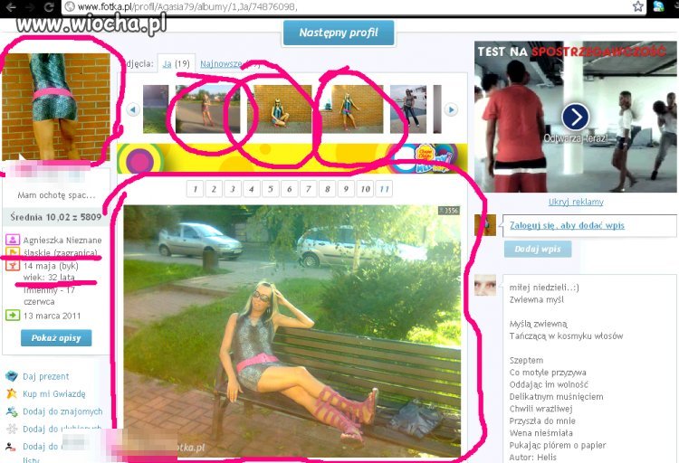 Profil na fotka.pl pewnej 32 pani...