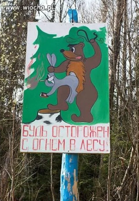 Znak leśny...
