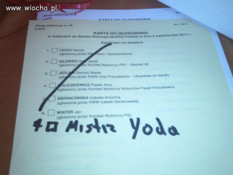 Głos oddany w Lublinie