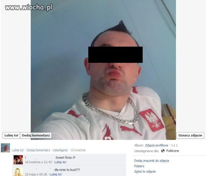 Facet z dzióbkiem.