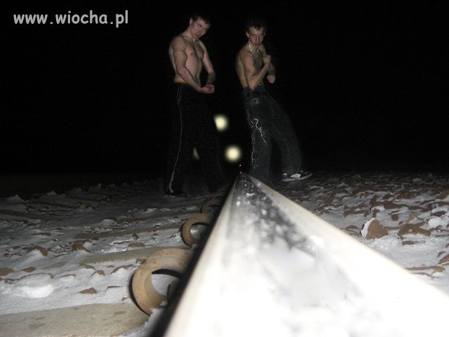 Koksy na torach w zimę