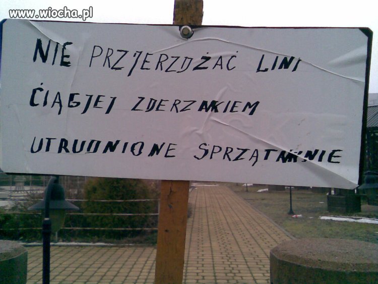 Apel ekipy sprzątającej.