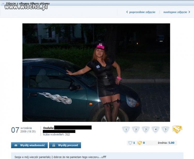 Ostra laska przy wypasionym samochodzie