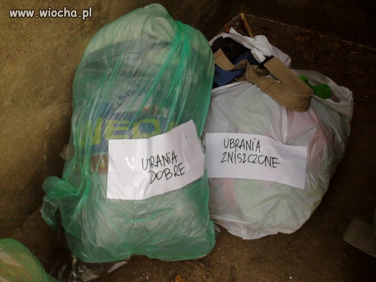 Ubrania dobre ... Ubrania zniszczone ...