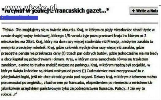 Francuzi nadal się dziwią