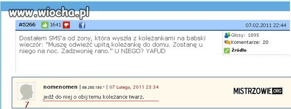 Wpadka żony.