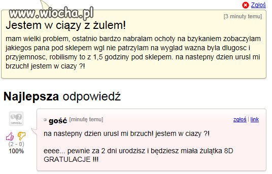 Hahahahahah jestem w ciąży z żulem!
