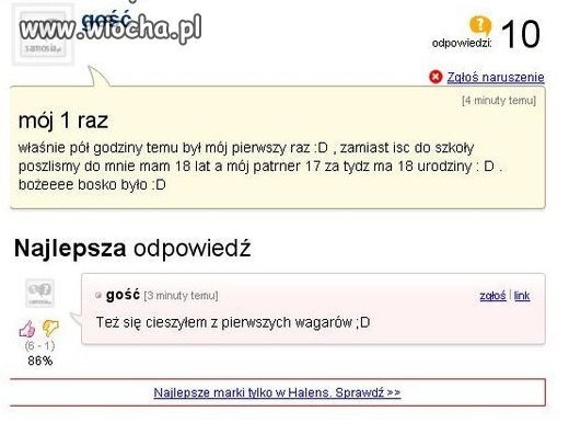 Mój pierwszy raz