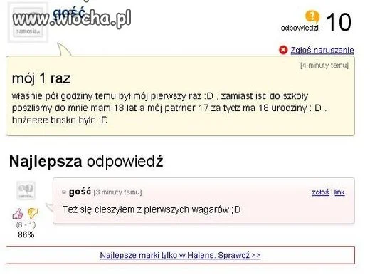 Mój pierwszy raz