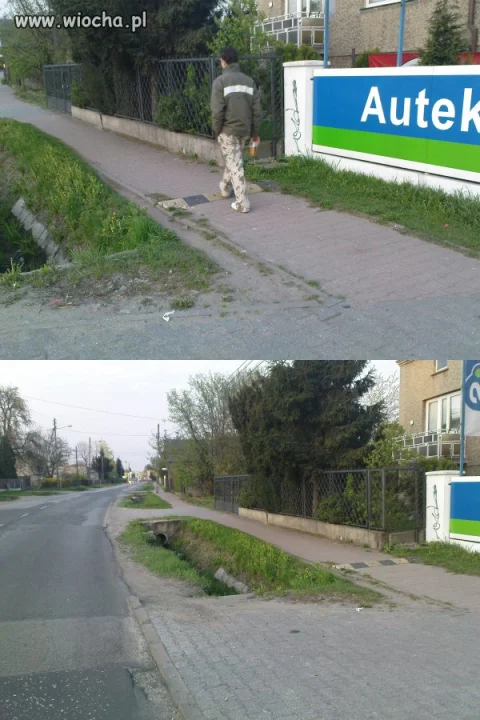 Próg zwalniający przechodniów.