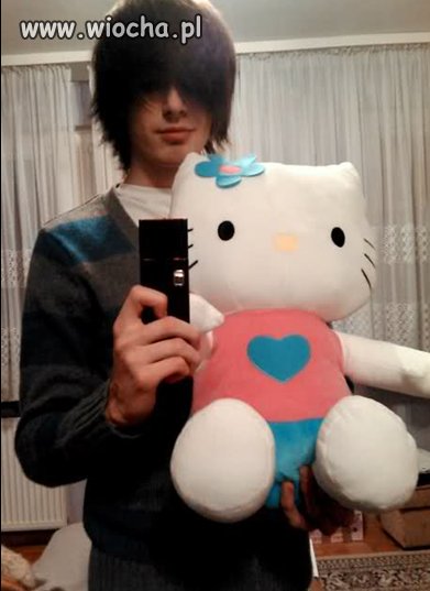 Fota w lustrze, emo, hello kity...