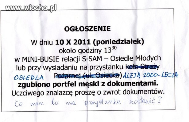 Nie ma to jak dobre ogłoszenia 