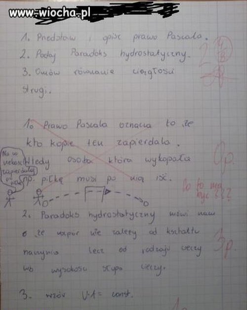 Szczerość ucznia...