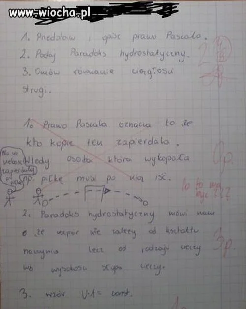 Szczerość ucznia...