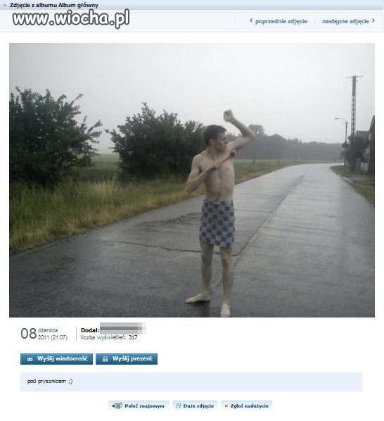 Prysznic na środku ulicy