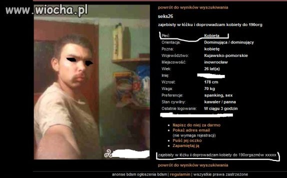 "doprowadzam kobiety do 190 orgazmów"  
