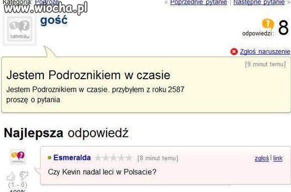 Obstawiam ze będzie leciał