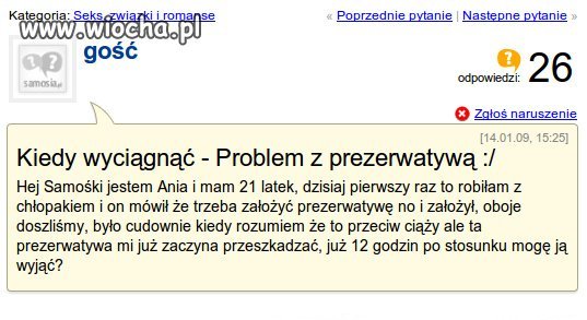 Problemy z prezerwatywą