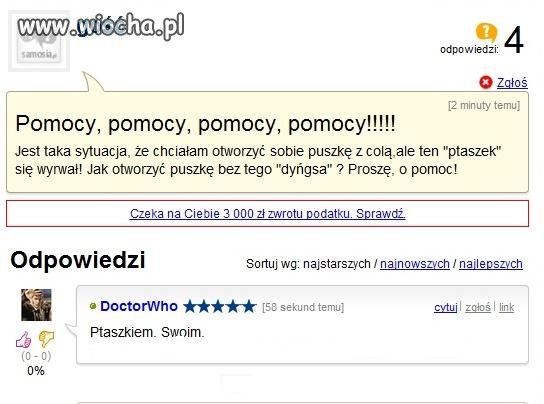 Chciałam otworzyć sobie puszkę z colą, ale
