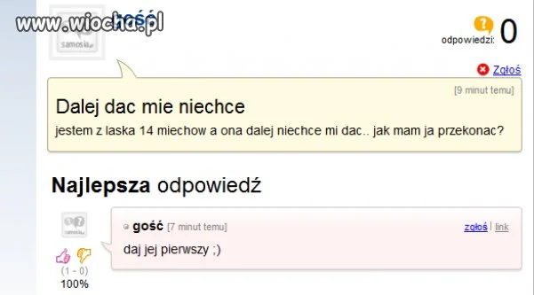 Nie chce mu dać...