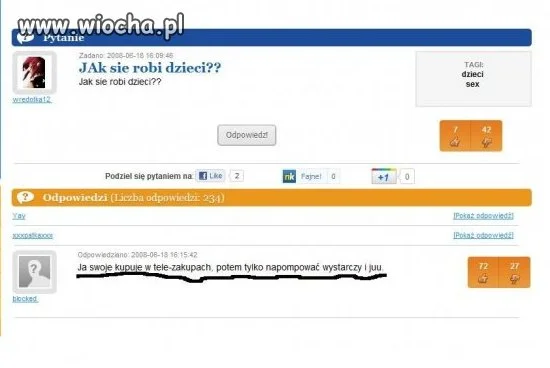 A wy wiecie jak się dzieci robi?