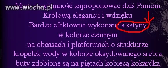 Wykonane s satyny...