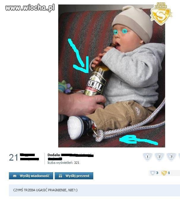 Czego to rodzice uczą dzieci i ten opis pod zdjęciem...