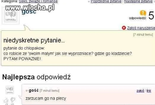 Niedyskretne pytanie...