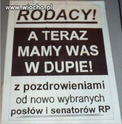Już po wyborach.