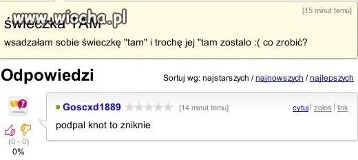 Z serii poważne problemy życiowe.