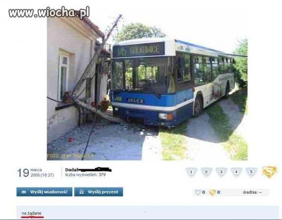 Autobus na żądanie.