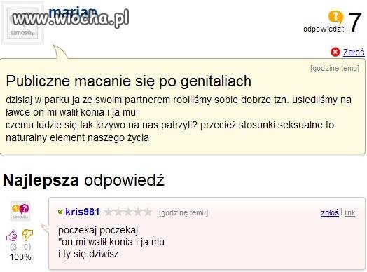 Publiczne macanie po genitaliach...