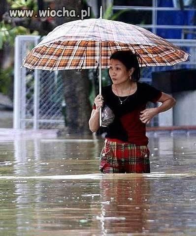 Dobrze, że mam parasol.