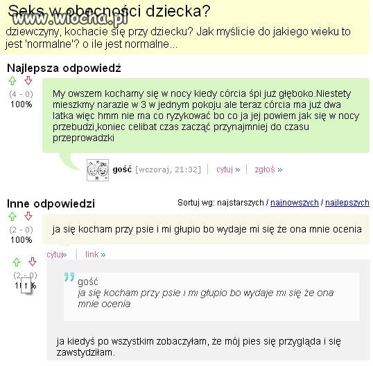 Seks w obecnosci dziecka