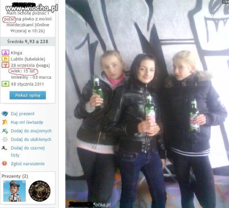 Ma ochotę ''pujść'' na piwko z mordeczkami hahaha