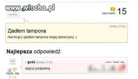 Na głoda zjedz tampona!!!