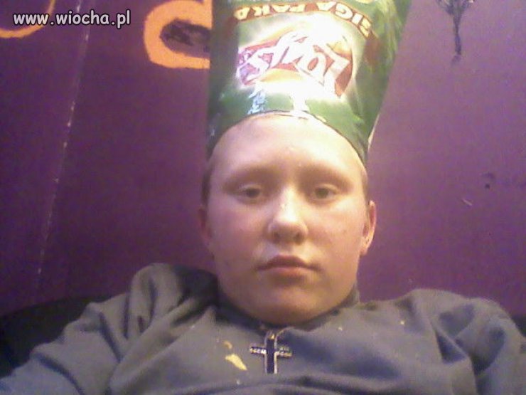 Król Lays. Jeszcze mu trochę na bluzie zostało