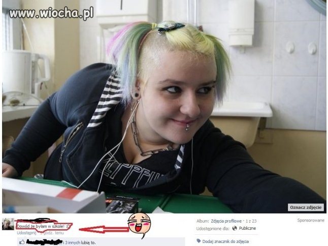 "Dowód że byłam w szkole"