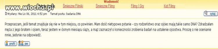 Mąż chce badań DNA?